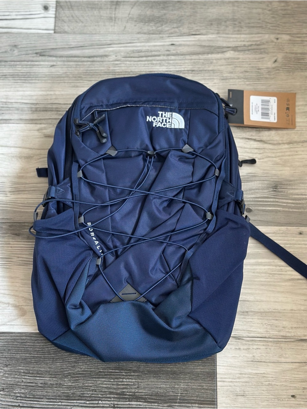 The North Face Navy Blue Everyday Backpack with Front Bungee